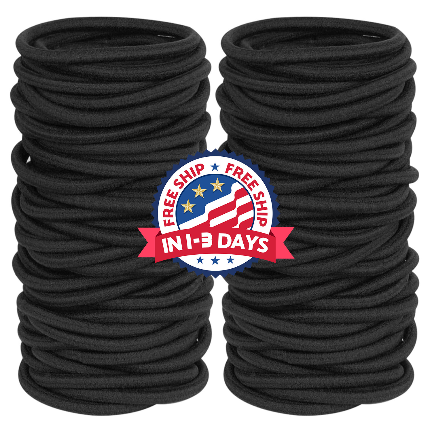 120 Pieces Black Hair Ties for Thick and Curly Hair Ponytail Holders Hair Elasti