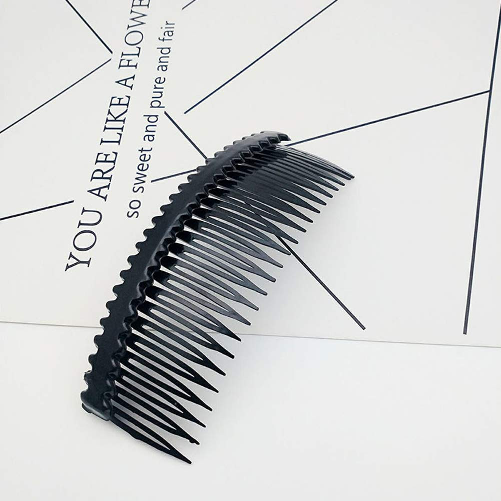 4 Pieces 24 Teeth Hair Side Combs French Comb Side Hair Combs Plastic Hair Clip