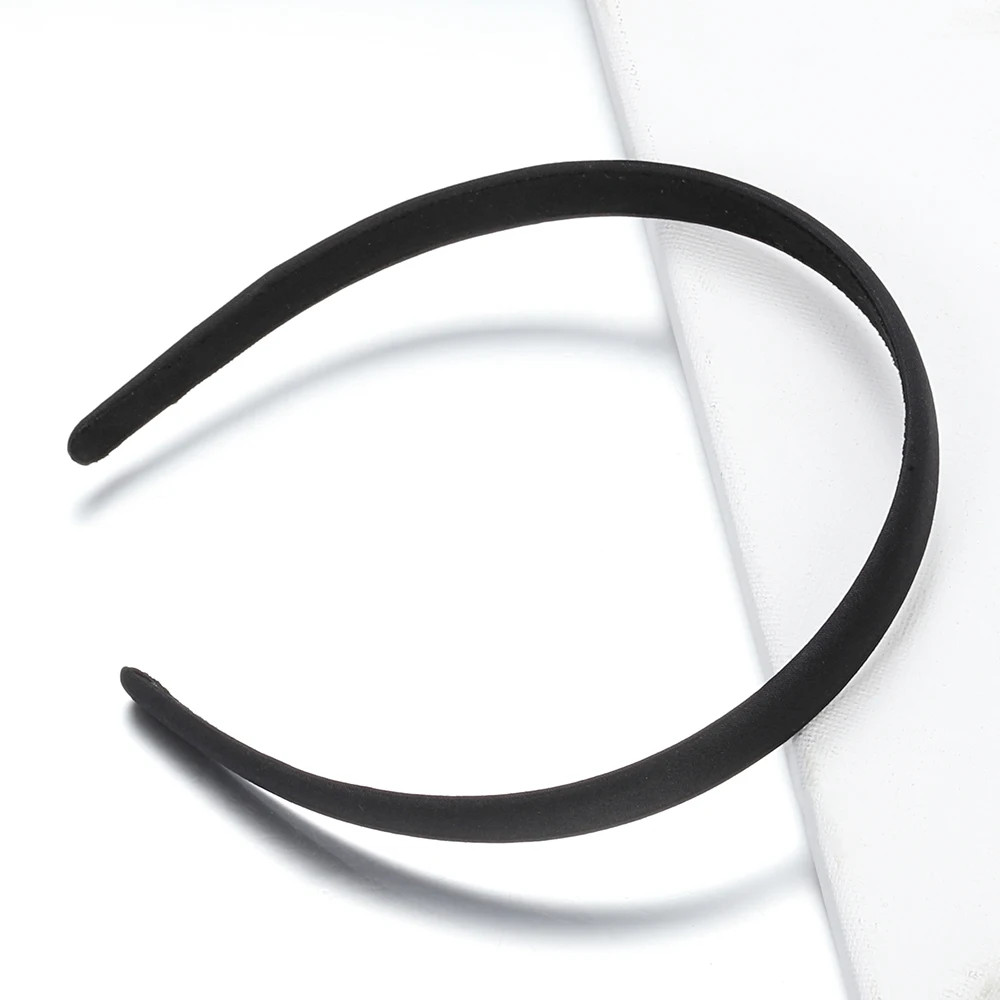 1PC Black Full Wrap Cloth Plastic Headband 1.5-4Mm Wide Headband Base for Women,