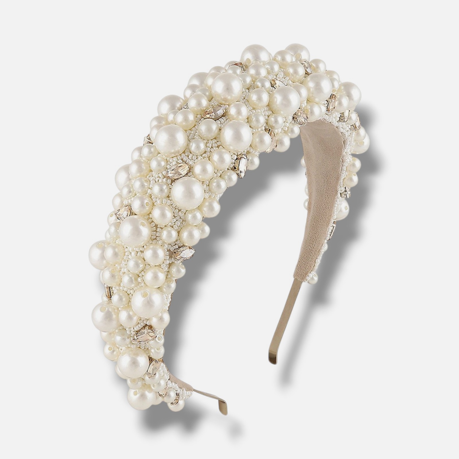 Deepa Gurnani Women’s White Lux Faux Pearl-Embellished Padded Headband One Size