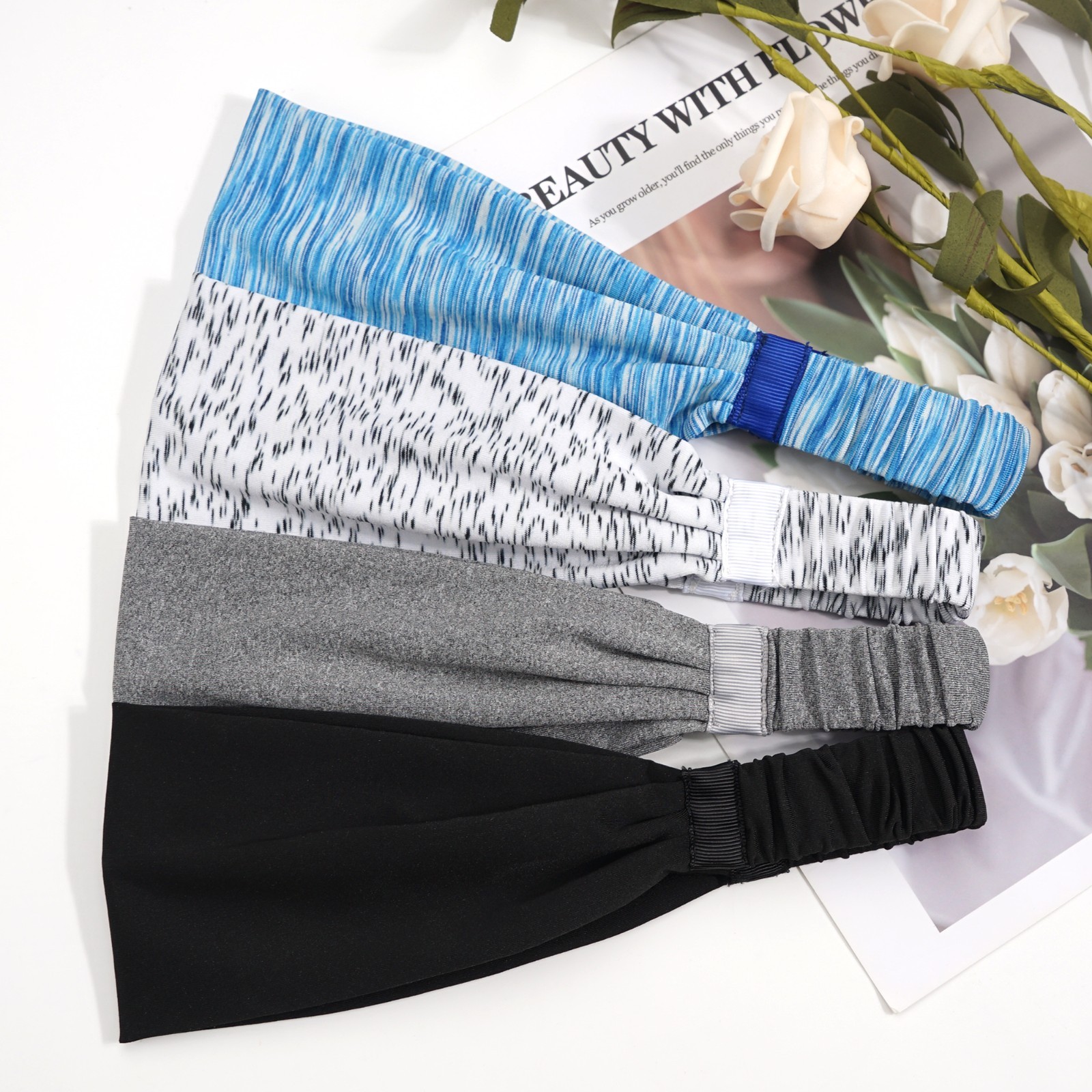 Thin Sports Headband Non Slip Yoga Gym Sweatband Elastic Hair Band Men Women