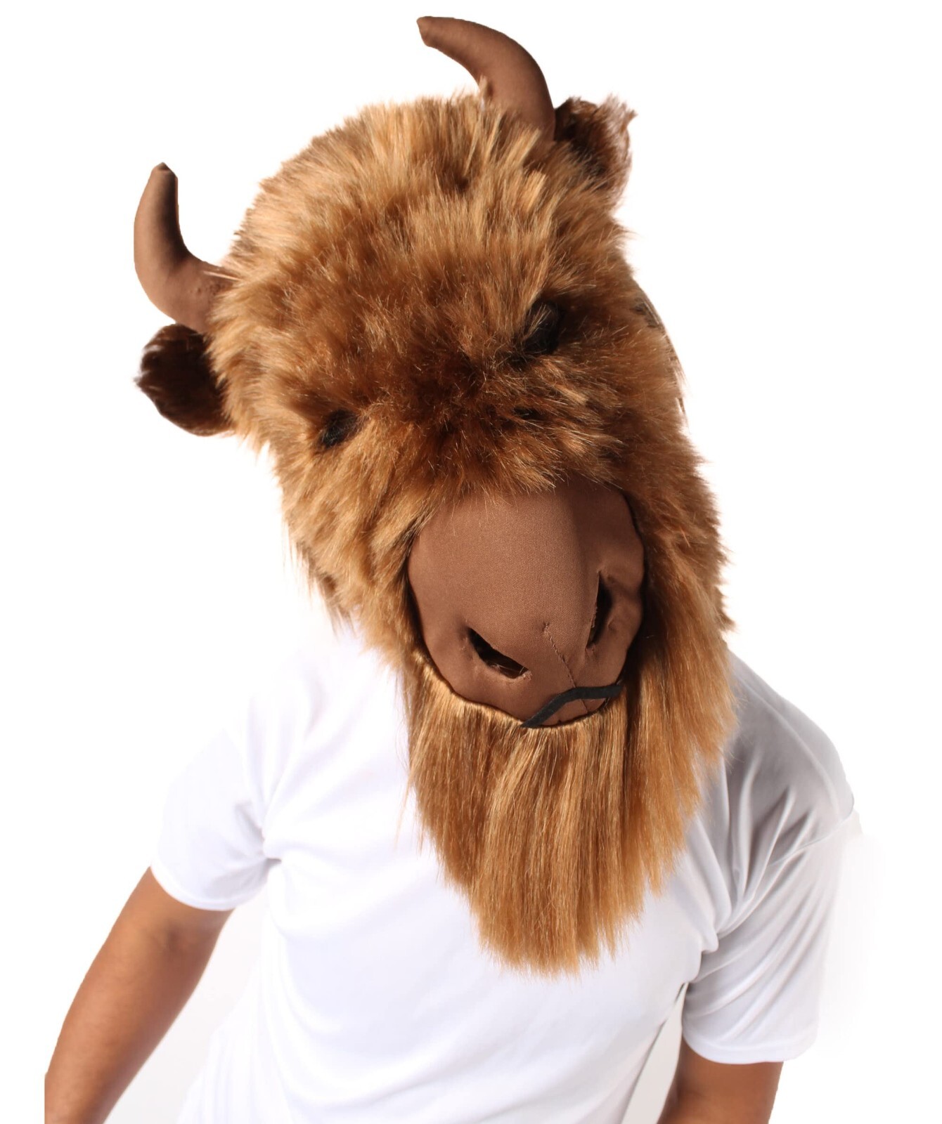 HPO Adult Unisex Brown Yak Bull Ox Mask, One Size fits all, HA-029