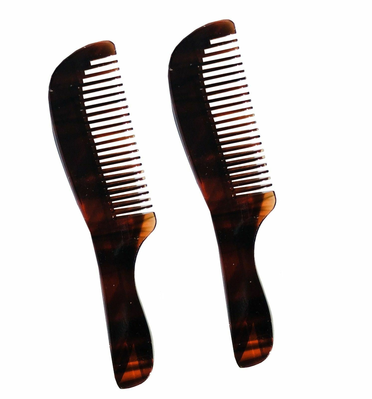 Moeni Handmade Set of 2 Tiny very Small Shell Handle Combs for very Fine Fair