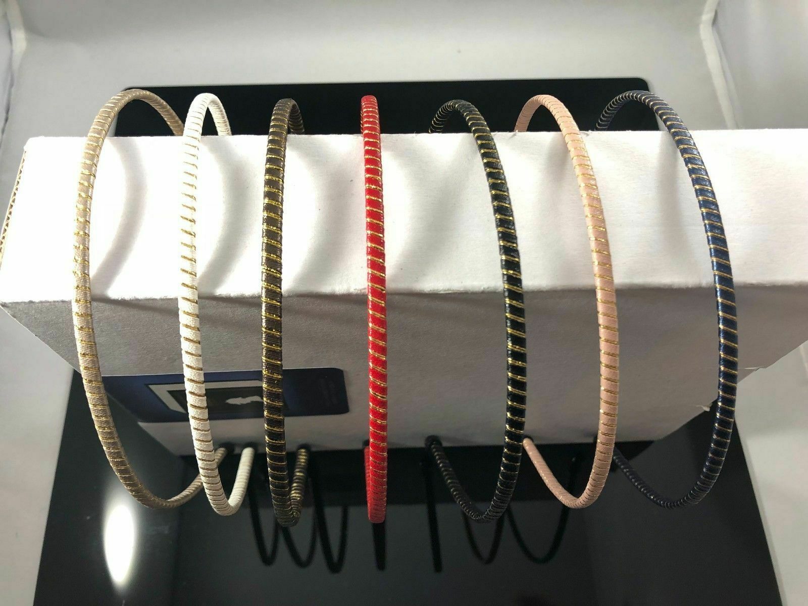 US SELLER 4mm Leather Wrapped Metal Headband Handmade – NEW
