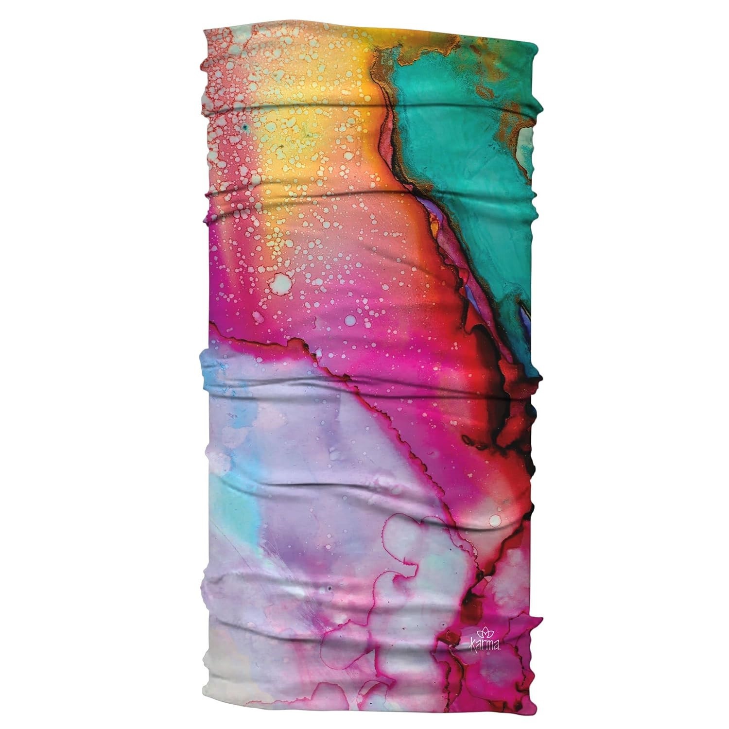 KARMA WATERCOLOR WIDE HEADBAND MULTIPURPOSE HAIR BUFF NECK GATOR FACE SHIELD NWT
