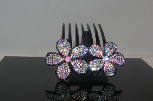 1 New Gorgeous Hair Comb W Shinny Crystals Hair Jewelry Accessories US Seller