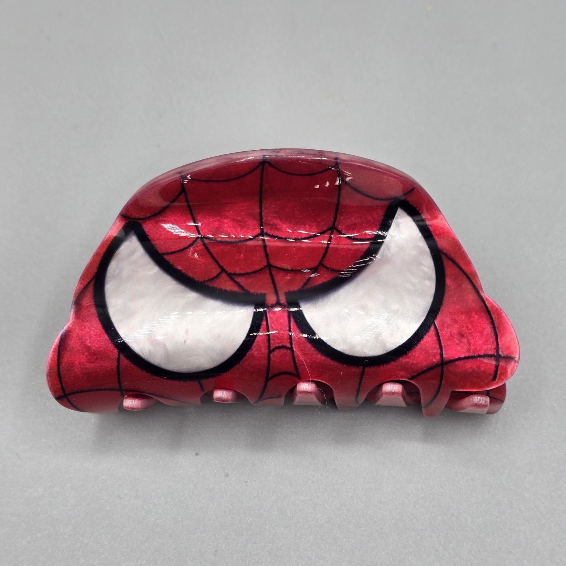 Spider-Man Spiderweb Hair Claw Clip Plastic Red White & Black
