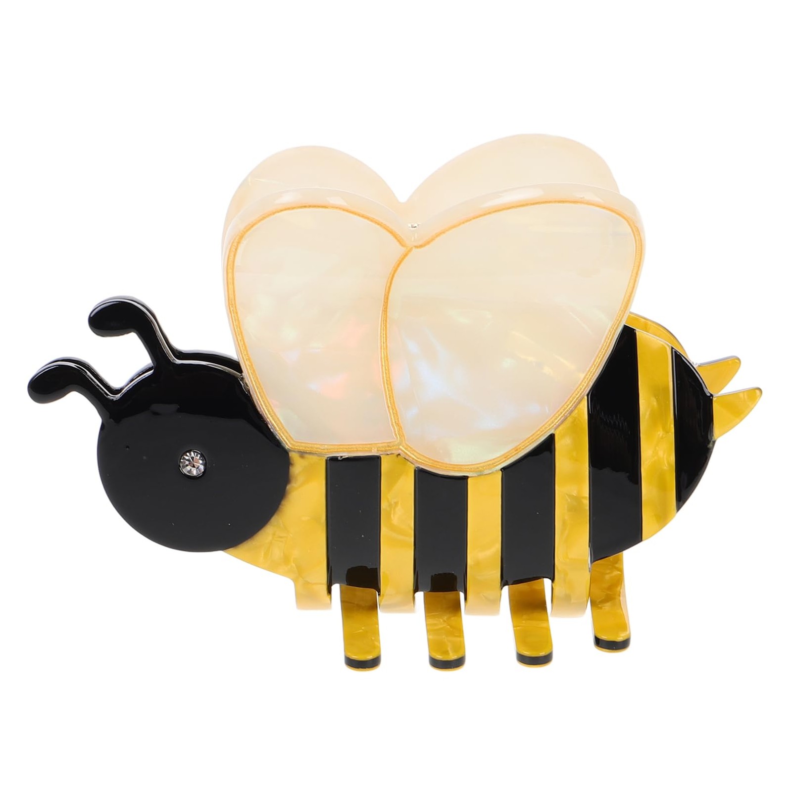 Beaupretty Bee Hair Clip Cartoon Claw for 1 Count (Pack of 1), Yellow
