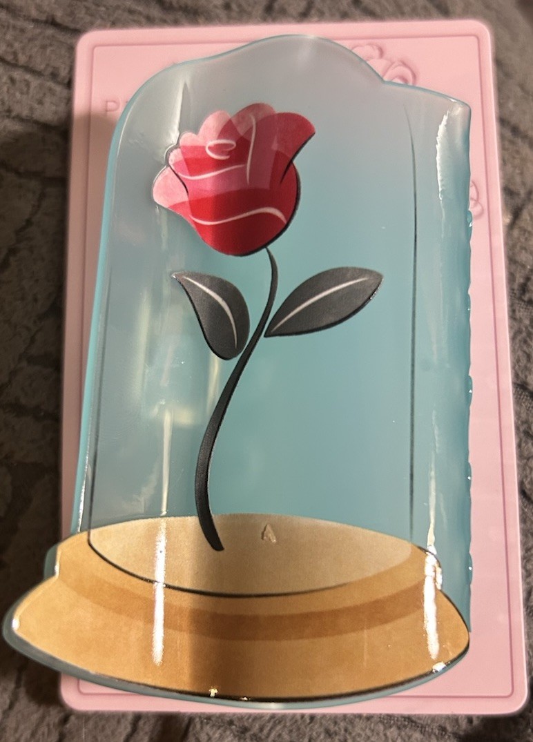 Disney Beauty And The Beast Glass Rose Case Hair Claw