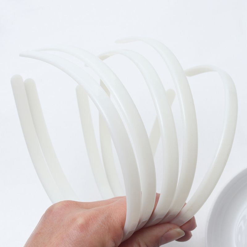 Solid Plastic Hairbands-10 ABS Headbands Women Styles Casual DIY Hair Accessory