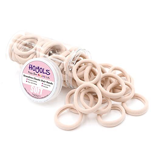 Soft Large Cotton Hair Ties, Gentle Stretch Nylon Hair Bands Light Blonde