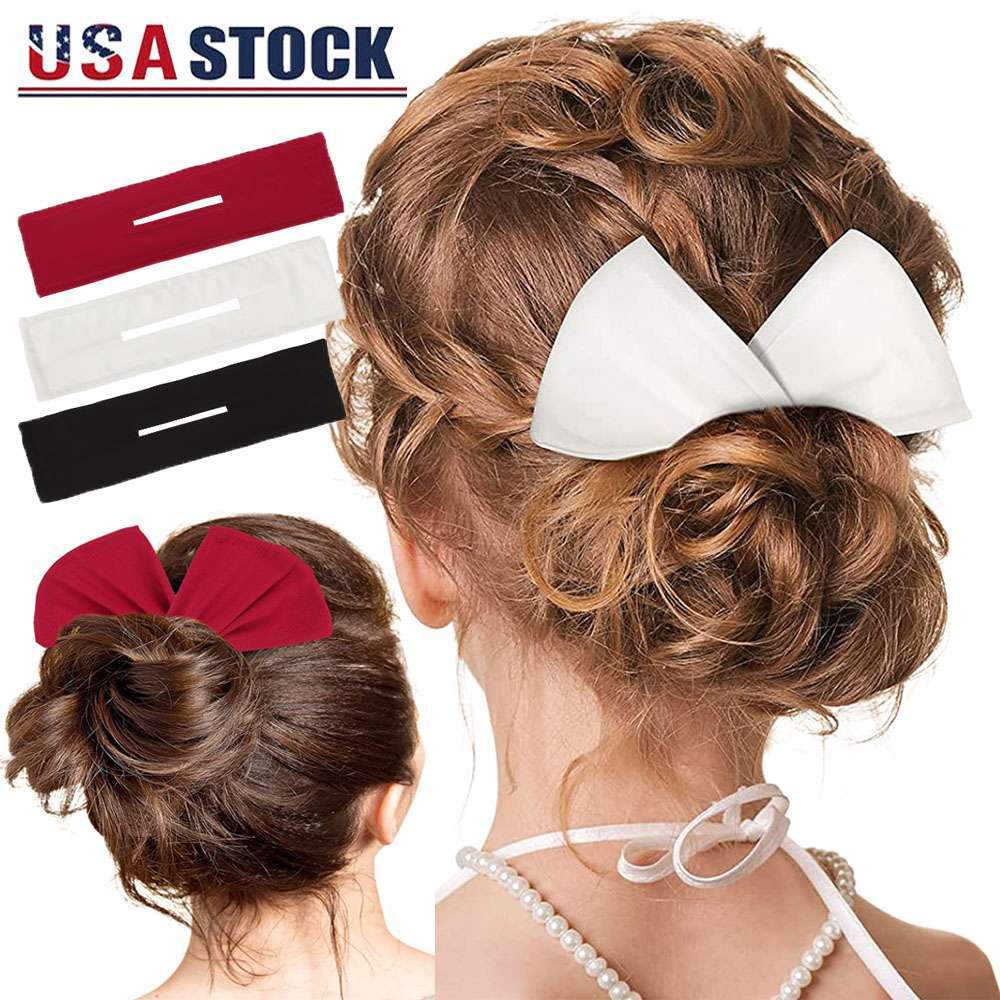 3PCS Multicolor Deft Bun Maker For Hair Magic Donut Cloth Makers Clip French US
