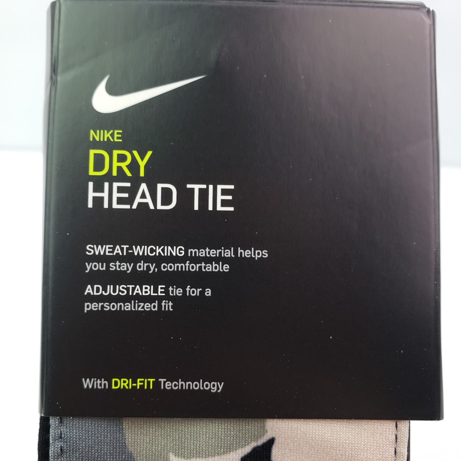 Nike Dri Fit Dry Womens One Size Black Pink Floral Sweat Wicking Head Tie Band