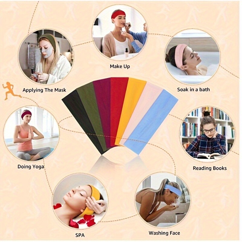Sport Headbands for Women, Thin Elastic Soft Fabric Non-Slip Hair band-