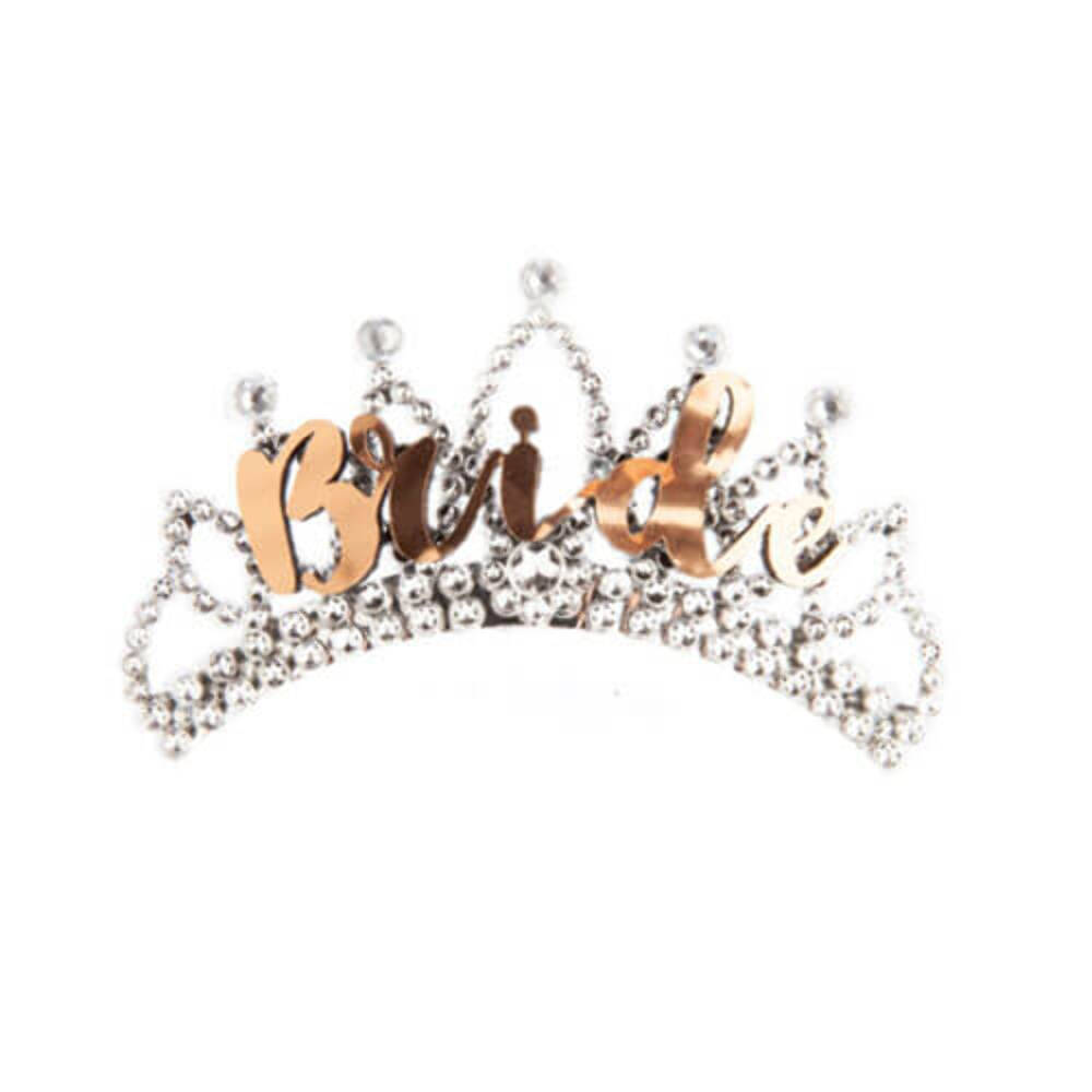 Alandra Rose Gold and Silver Tiara Perfect Finishing Touch For A Stylish Outfit
