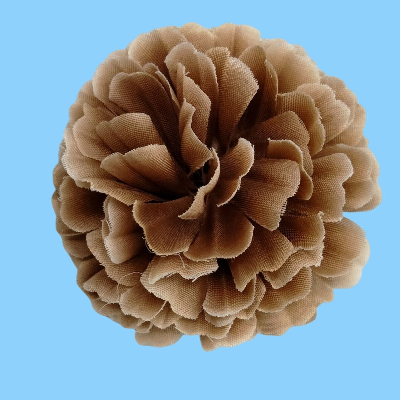 Brown Fabric flower Brooch Boutonniere Lapel Pin Corsage Hair Clip