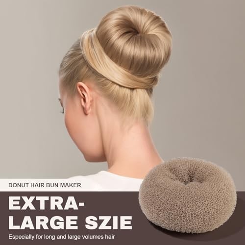 Hair Bun Shaper Set, 4Pcs Hair Donut Bun Maker(Extra-Large, Large, Medium, Small