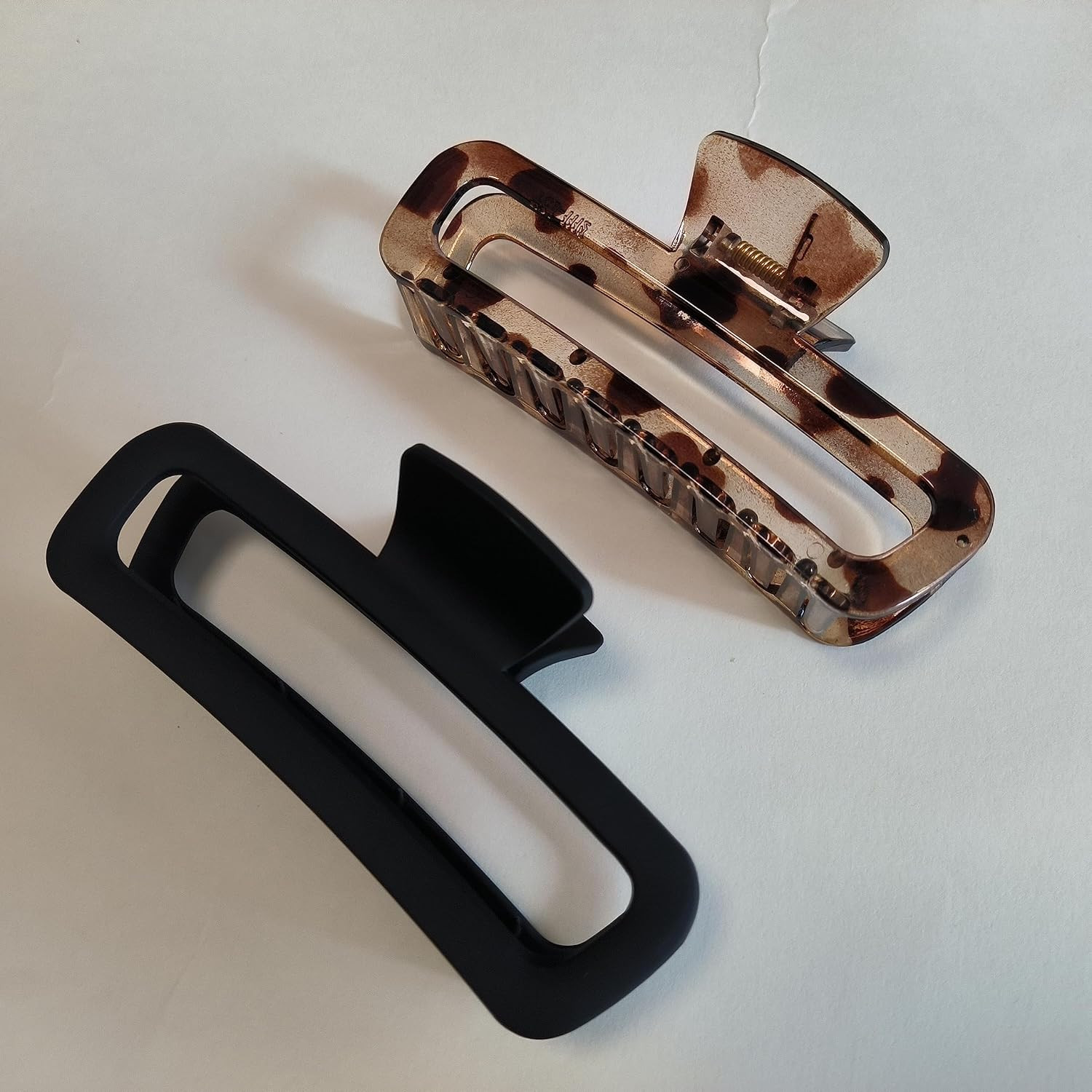 Hair Claw Clips 5 Inch Unbreakable Square Rectangle Clip Clamp Neutral Colors fo