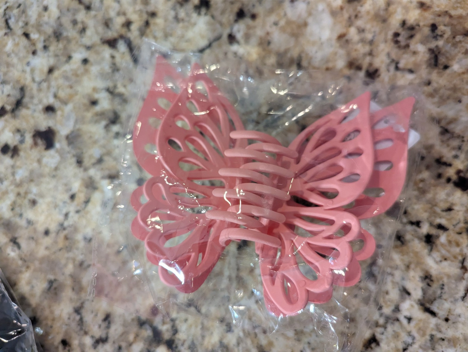 2 Pack JL 6″ Girls Large Butterfly Hair Claw Clip Black Tan