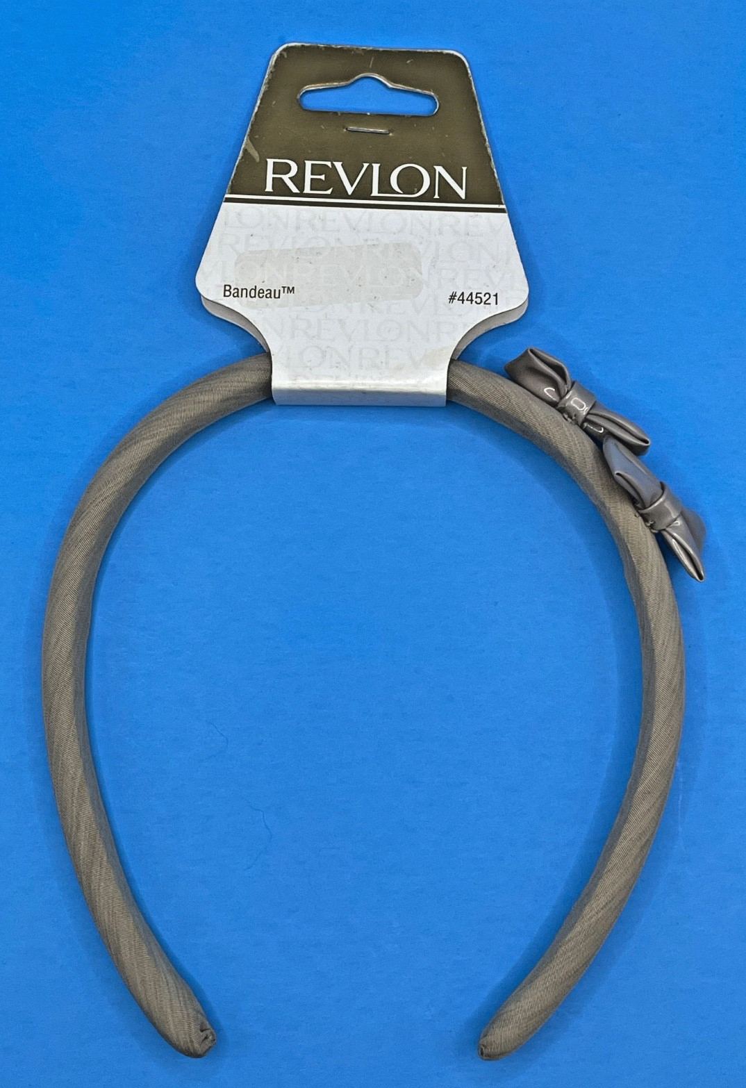VTG 1990’s Revlon Bandeau Headband W/2 Bows Beige Fabric Covered 1997 NEW
