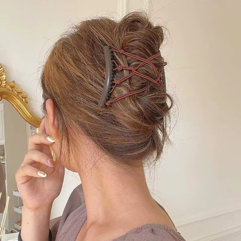 Vintage Creative Magic Hair Comb Elastic Rope Disc Hair Clip for Women Headwear