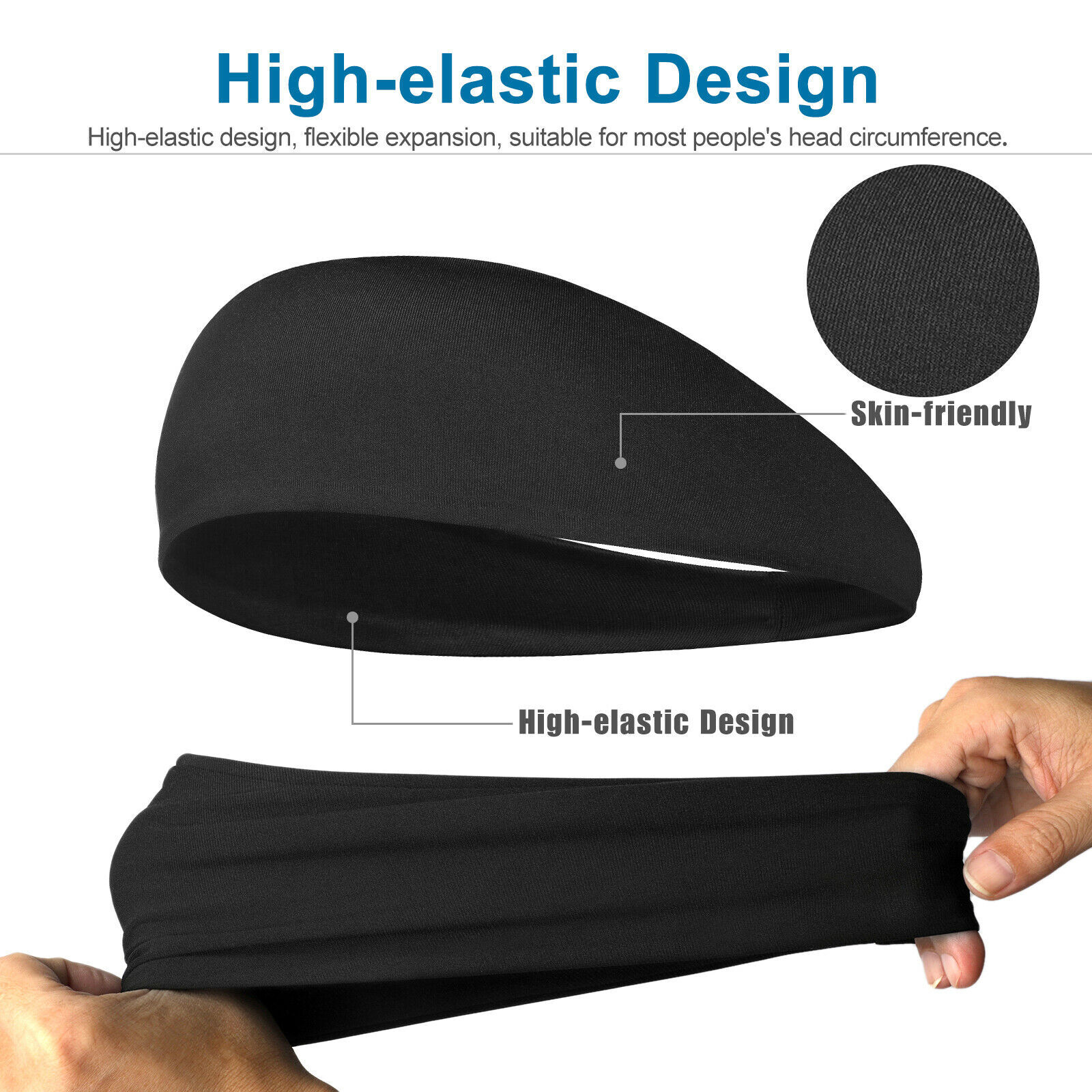 Sports Headbands for Men Women Moisture Wicking Workout Sweatband Yoga Hairband