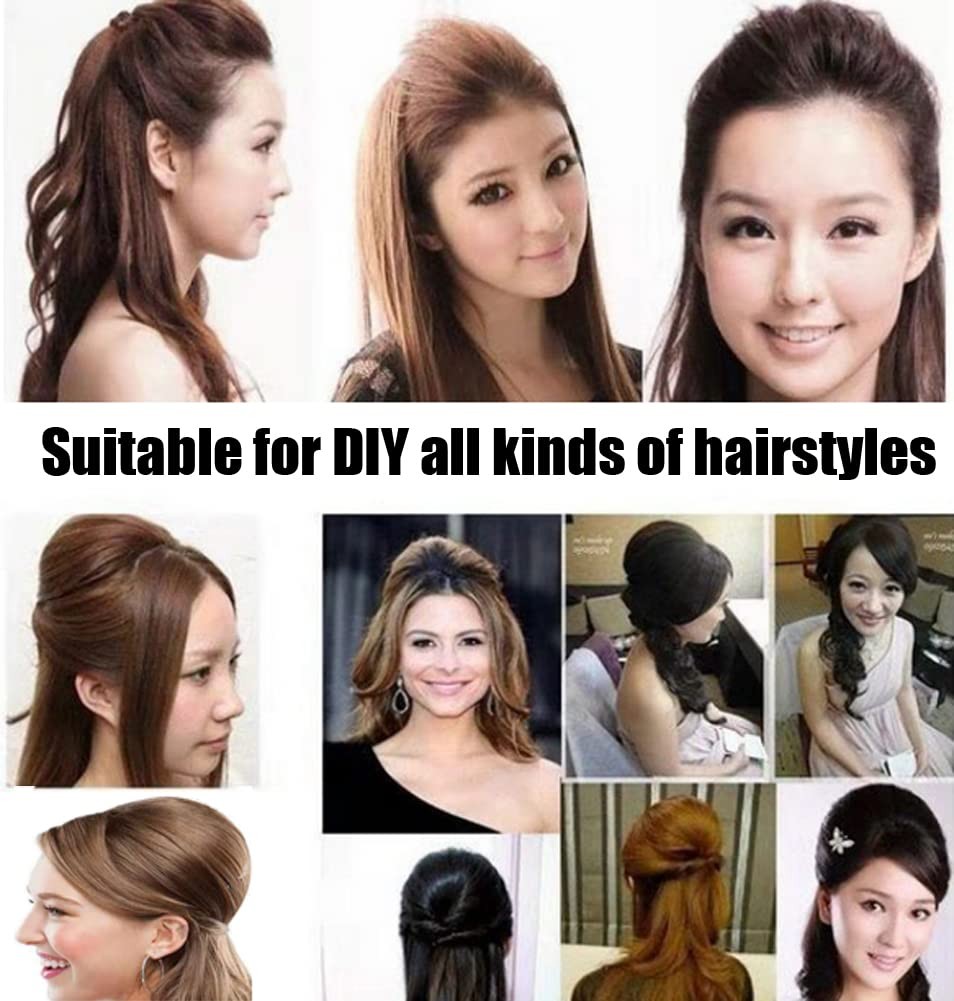 2Pcs Bump It Up Volume Hair Base Inserts 10.5cm x 6.5cm/4” x 2.6”, Brown