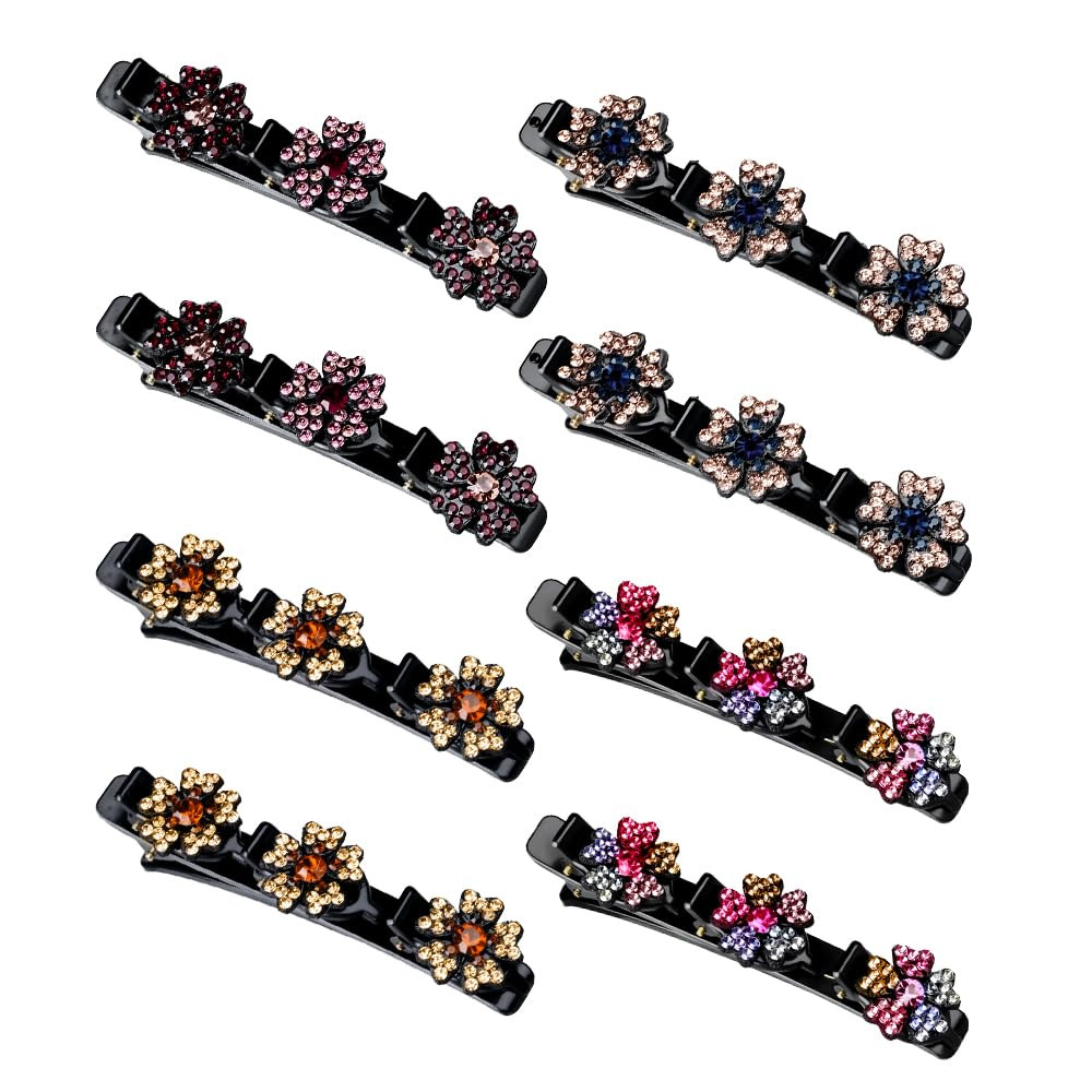Sparkling Crystal Stone Braided Hair Clips, 2026 New Rhinestone Hair …