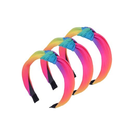 Motique Accessories Tie Dye Knot Headband for Women and Girls-Set of 3