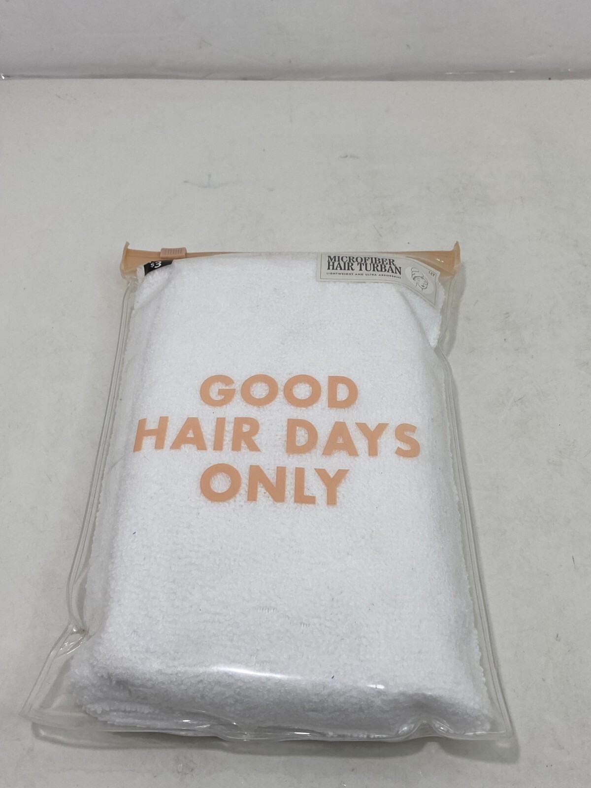 🐞 GOOD HAIR DAYS ONLY WHITE TERRYCLOTH TURBAN NEW – I1