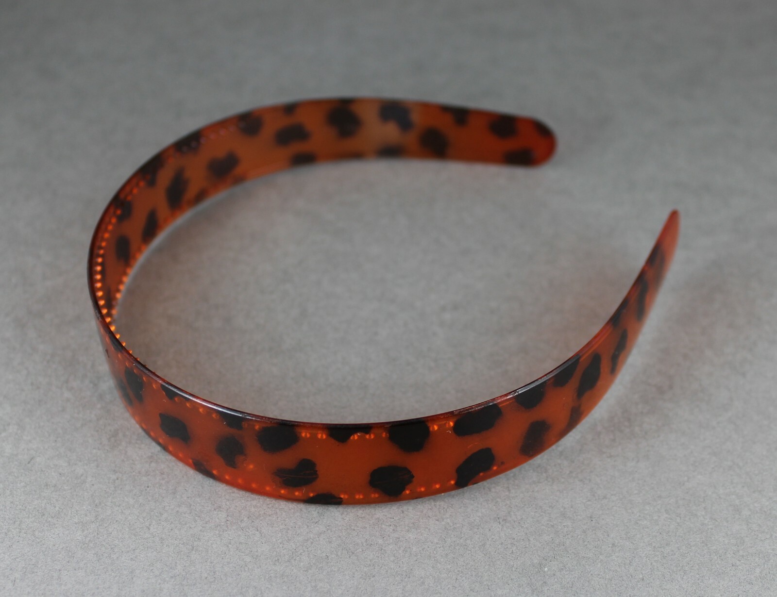 Brown Black set 2 plastic 1″ wide headband hair band grip teeth brown tortoise