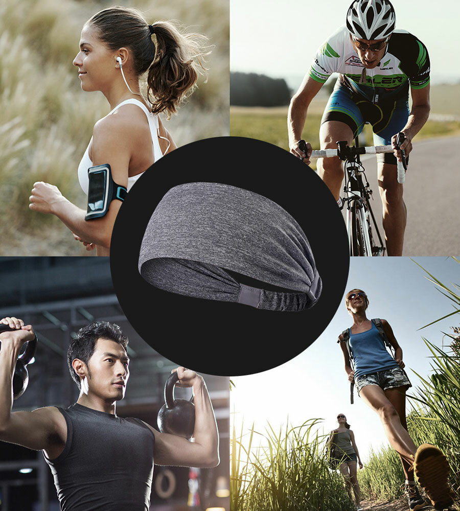 Workout Gym Sweatband Yoga Fitness Headband Elastic Hair Band for Running Sports