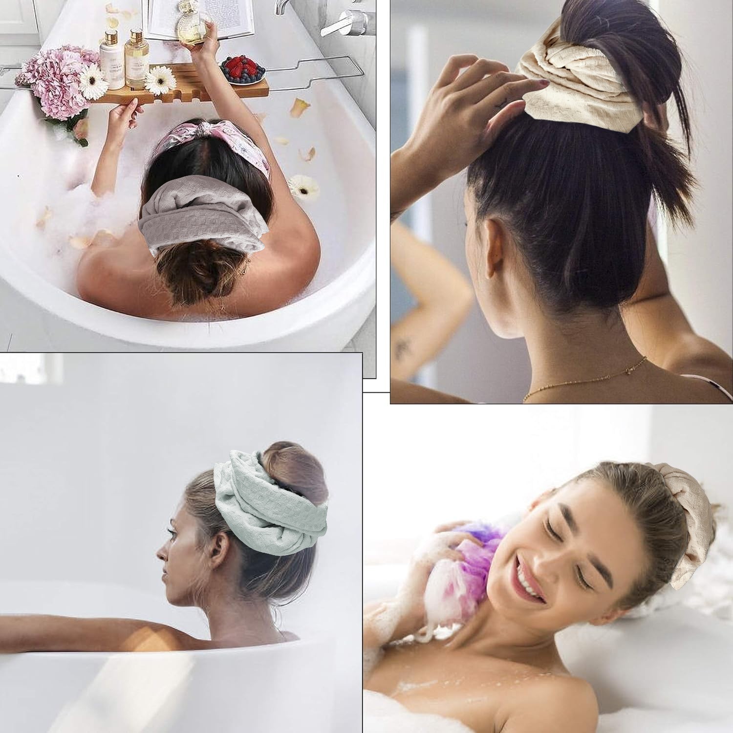 Oversize Hair Drying Towel Scrunchie for Women Makeup Washing Mask Spa Shower