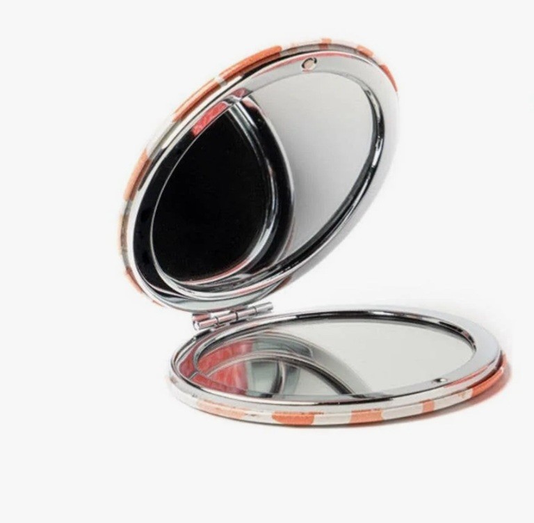 Crush Beauty Lot: 2x Kinda Spiraling Coil Hair Ties & Compact Pocket Mirror NEW