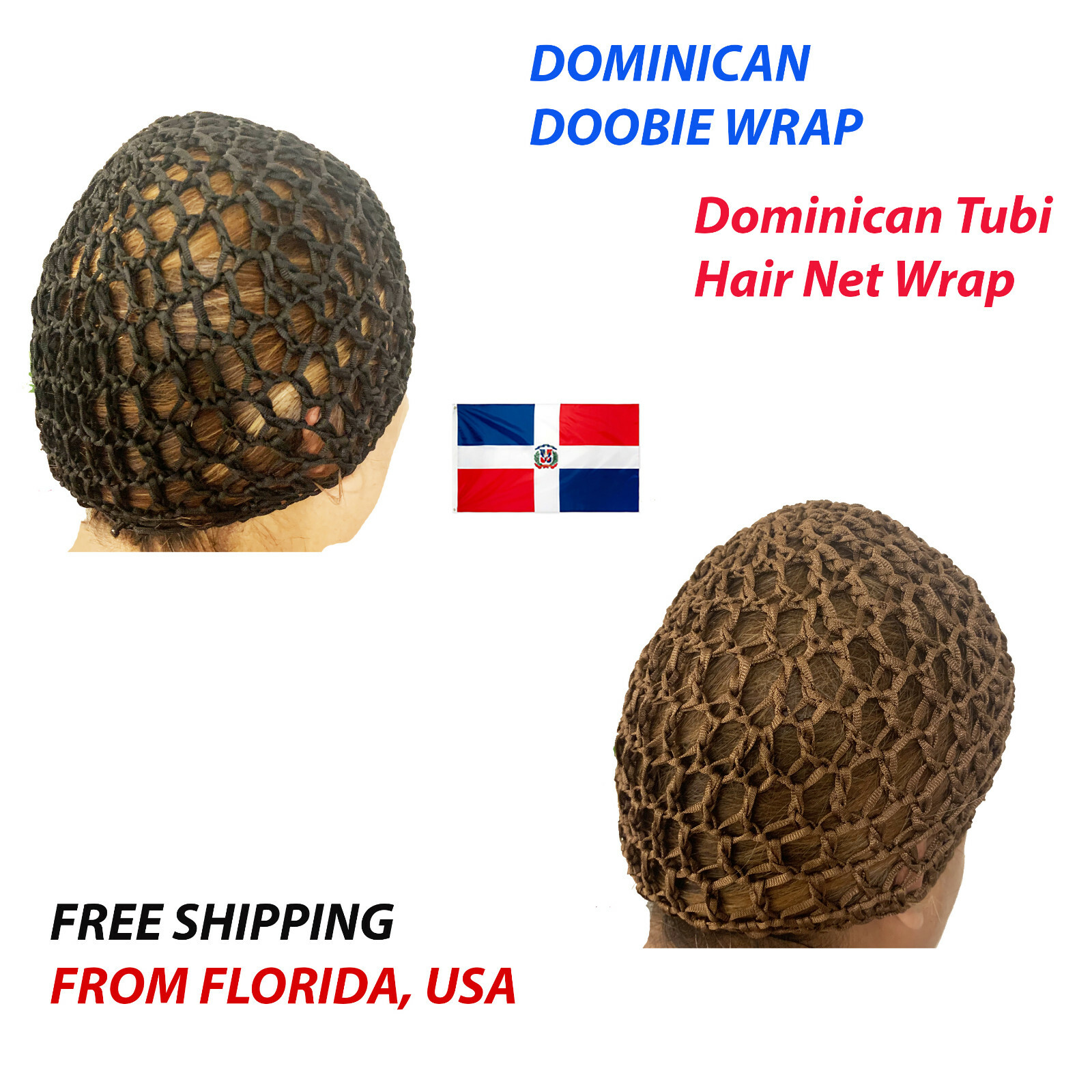 DOMINICAN TUBI (DOOBIE) HAIR WRAP CAP GORRO TUBI DOMINICANO