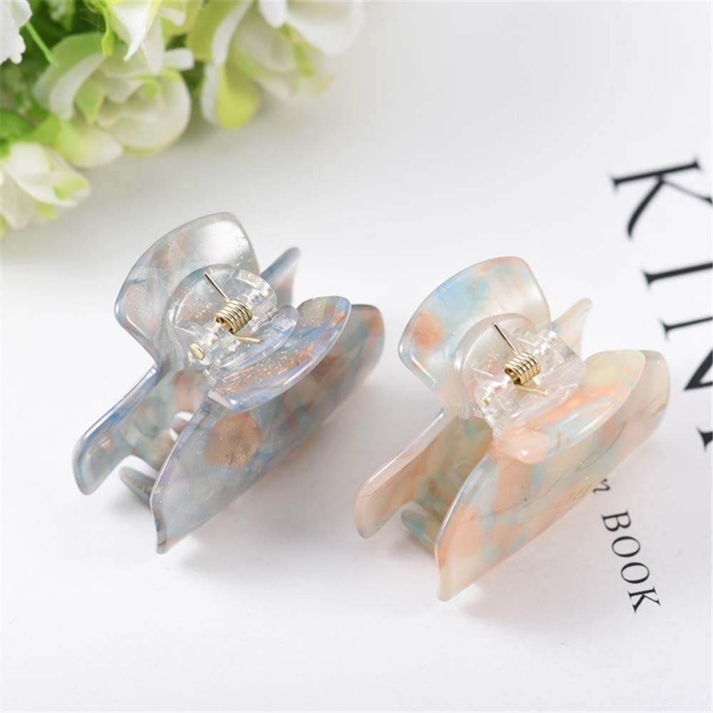 Xiwstar 4Pcs Acrylic Acetate Hair Claw Clip 4 Count (Pack of 1), mix colors
