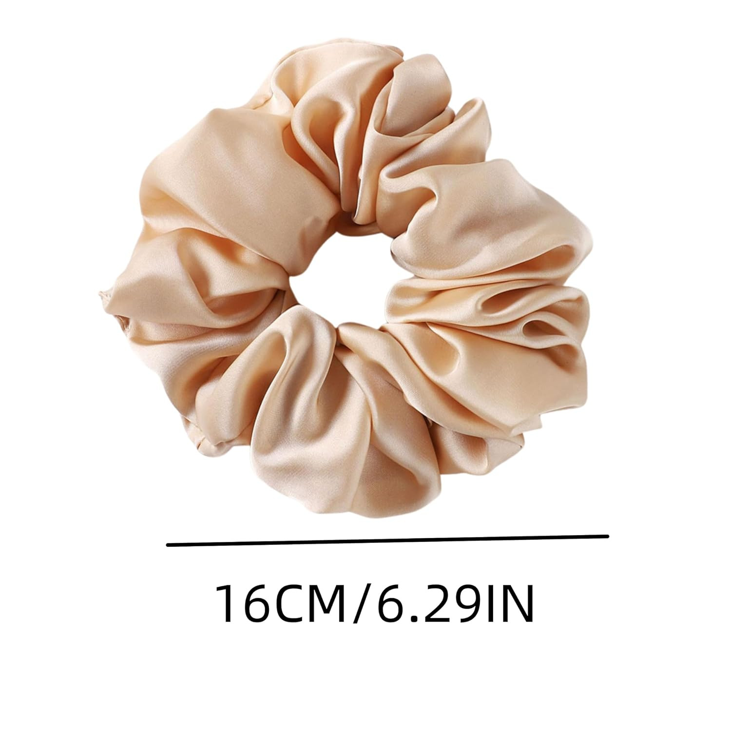 4 Pack XL Satin Silk Hair Scrunchies Oversized Elastic Hair Ties for Women Girls