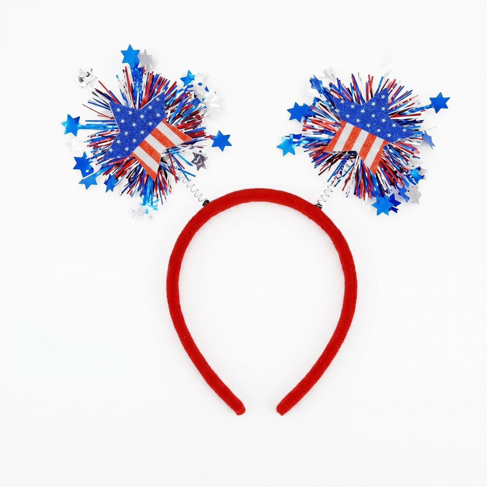 4th of July Headband for Women, Red White and Blue Hair Accessories, Springy …