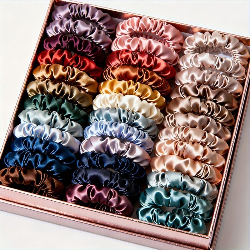 20P Multicolor Elastic Hair Ties Ponytail Holders Women Daily Hair Accessories