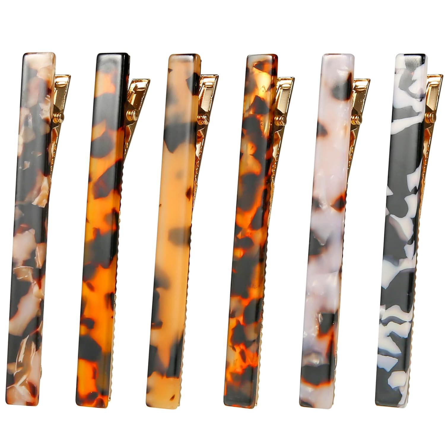 Cobahom Tortoise Shell Leopard Duckbill Acrylic Hair Clips and Barrettes for Wom