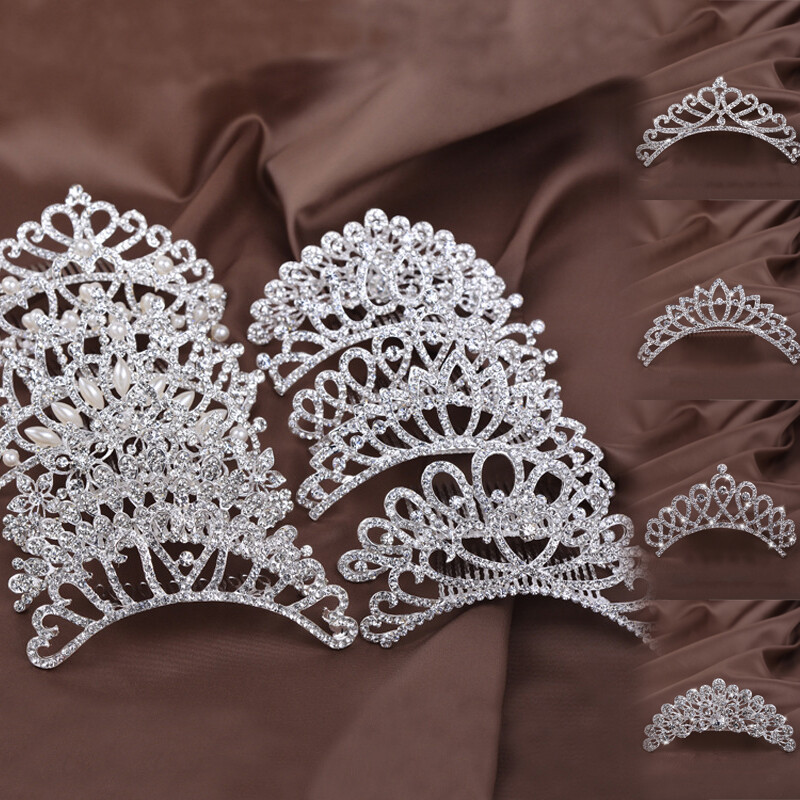 Hair Jewelry Crystal Bridal Tiaras Princess Crown For Women Wedding Bridal Comb