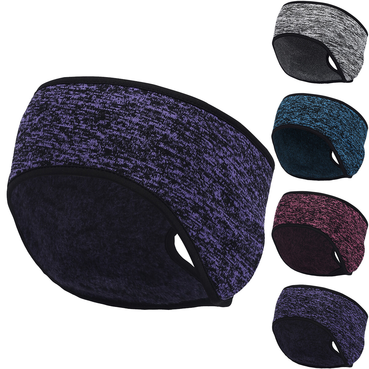 Women’s Ponytail Headband Ear Warmer Head Wrap Yoga Hair Band Running Sweatband