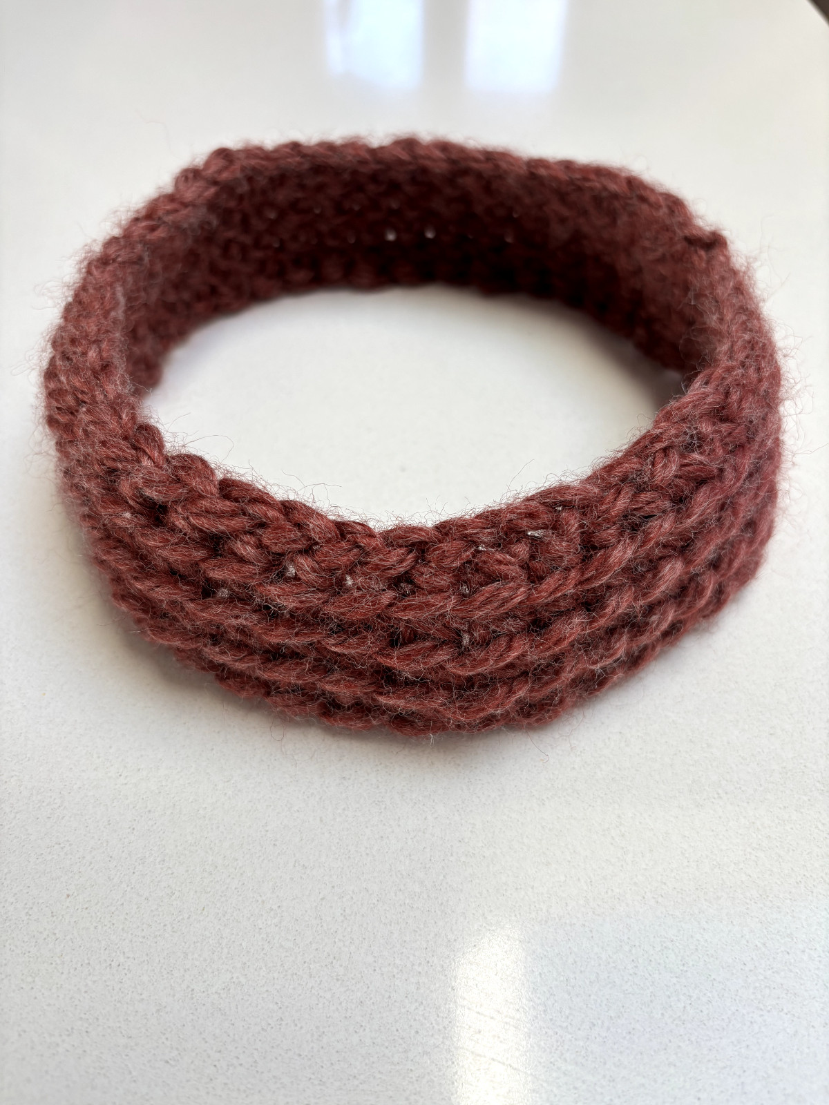 Eco Friendly Cherry Red Handmade Crochet Headband 100% Polyester