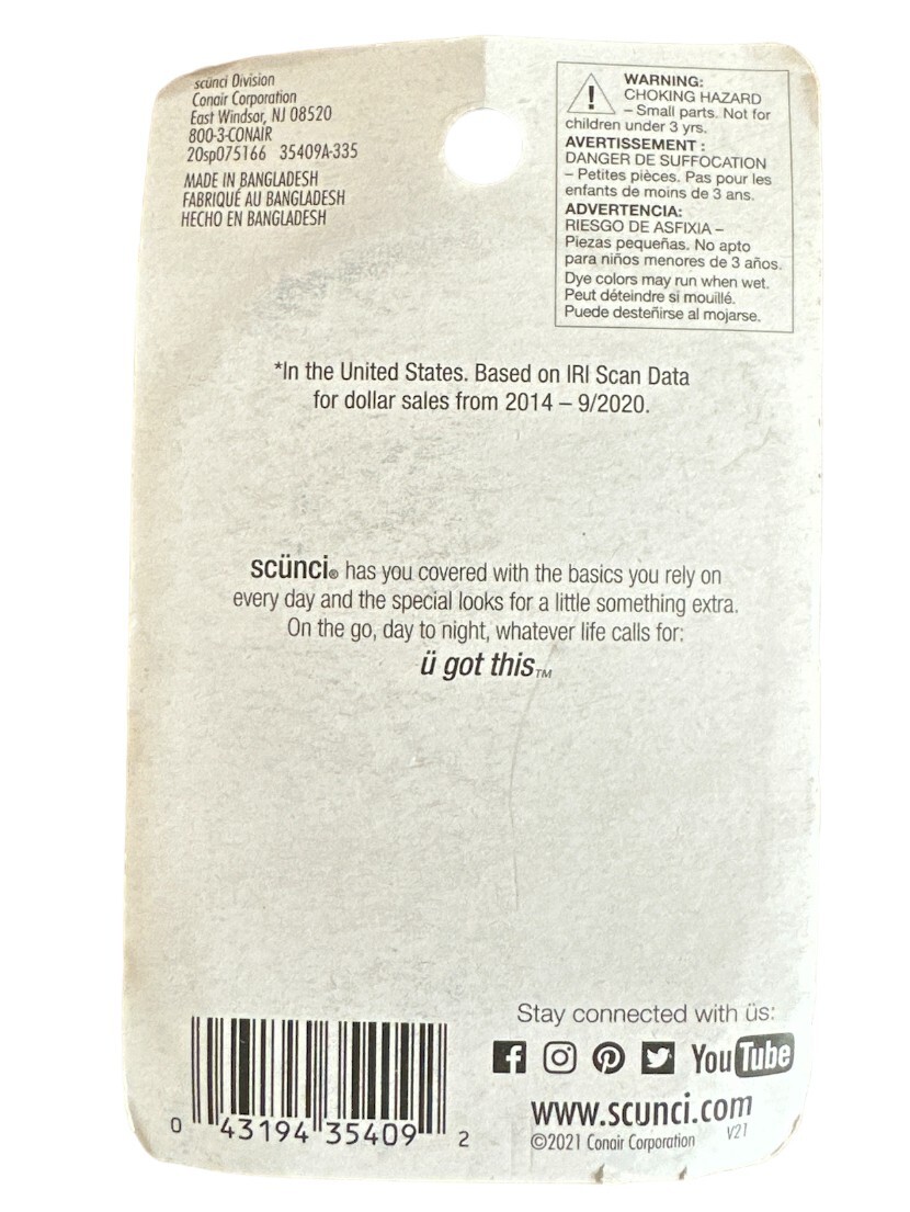 Scunci Morgan Simianer 12Pc Elastic Hair Ties & Carry Case 35409 Black