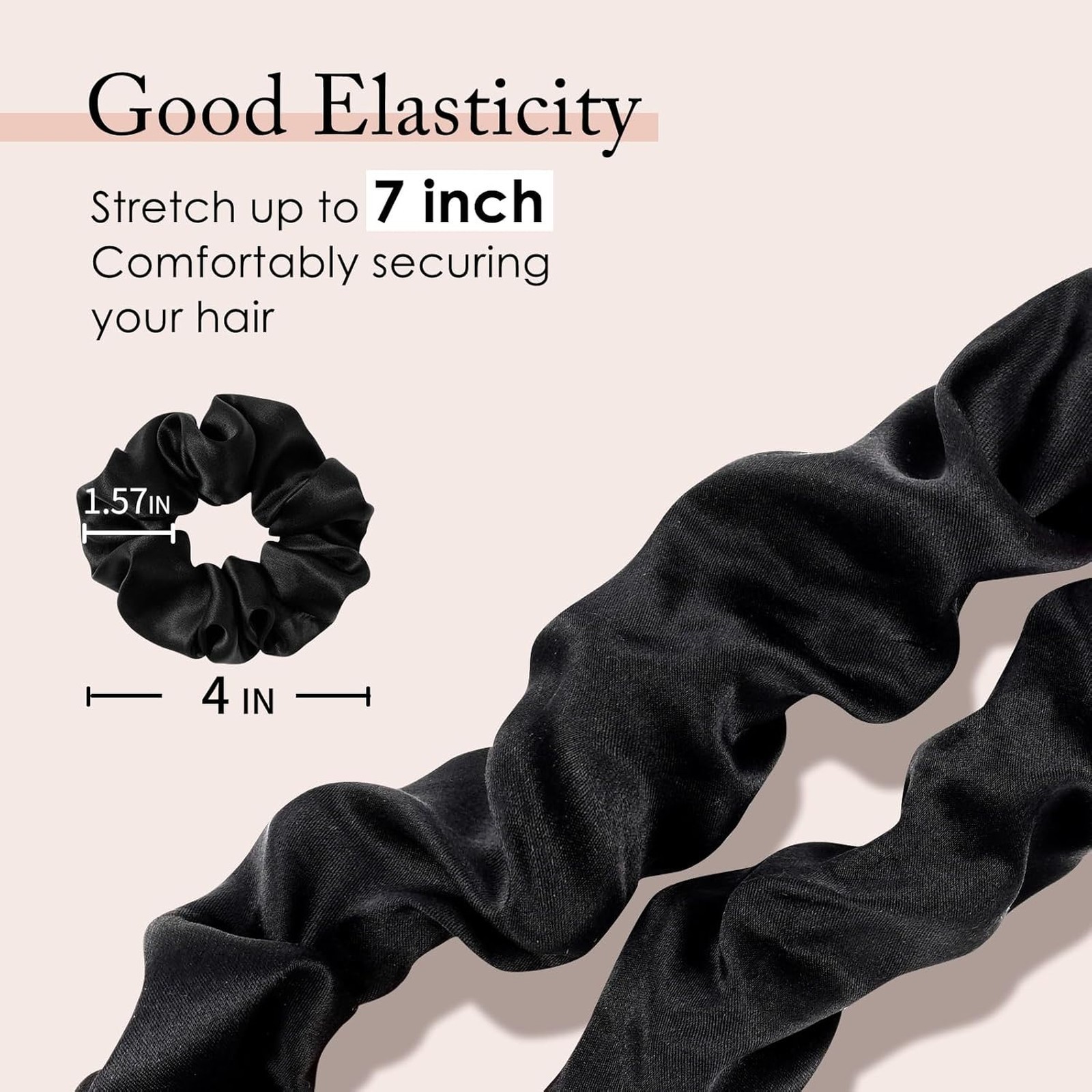 Silk Hair Ties Scrunchies 100% Mulberry Silk for Hair Sleep Frizz Breakage