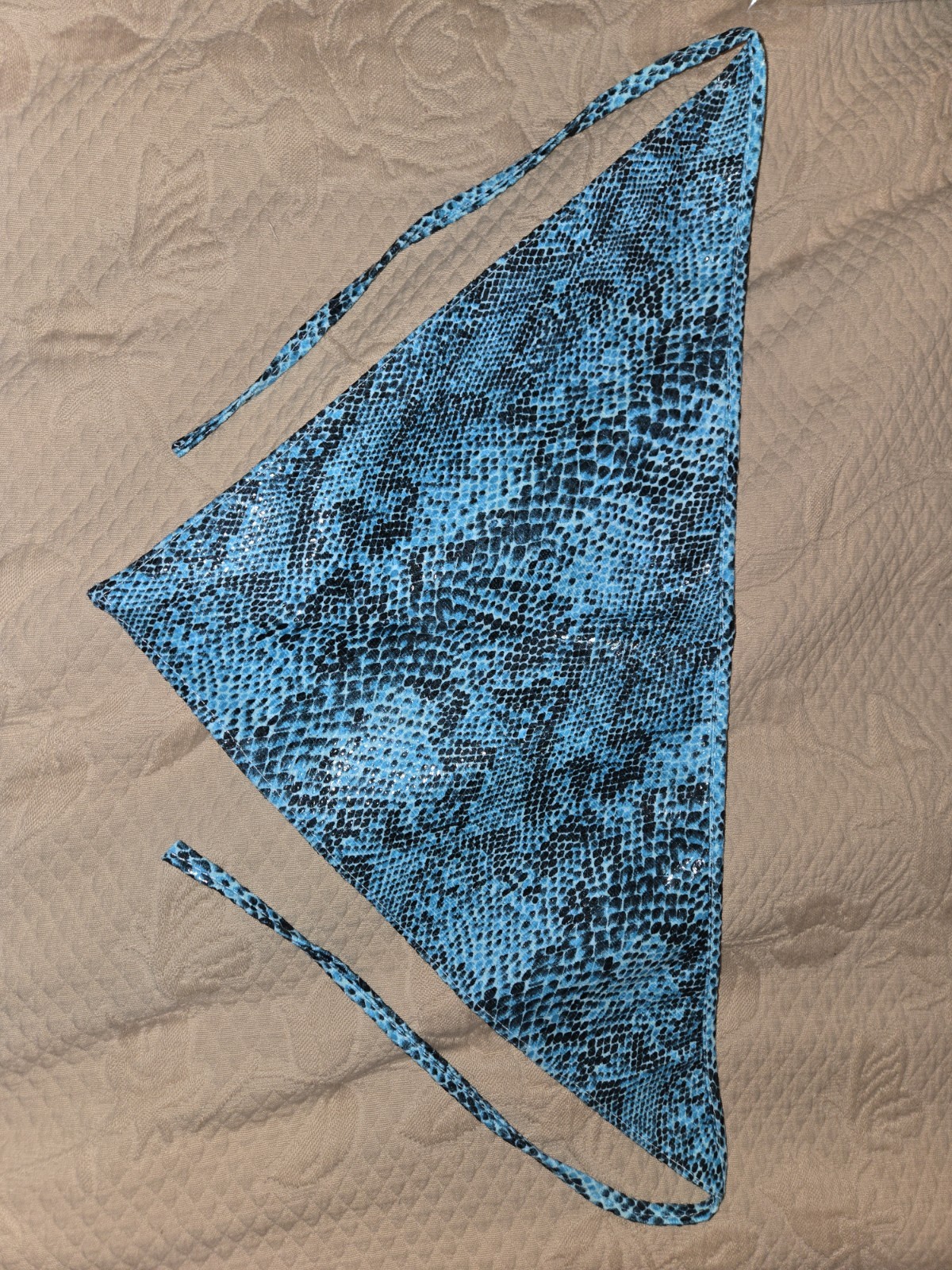 Hair Accessories, Fabric Hair Cover. Bandana Style, Snakeskin Pattern