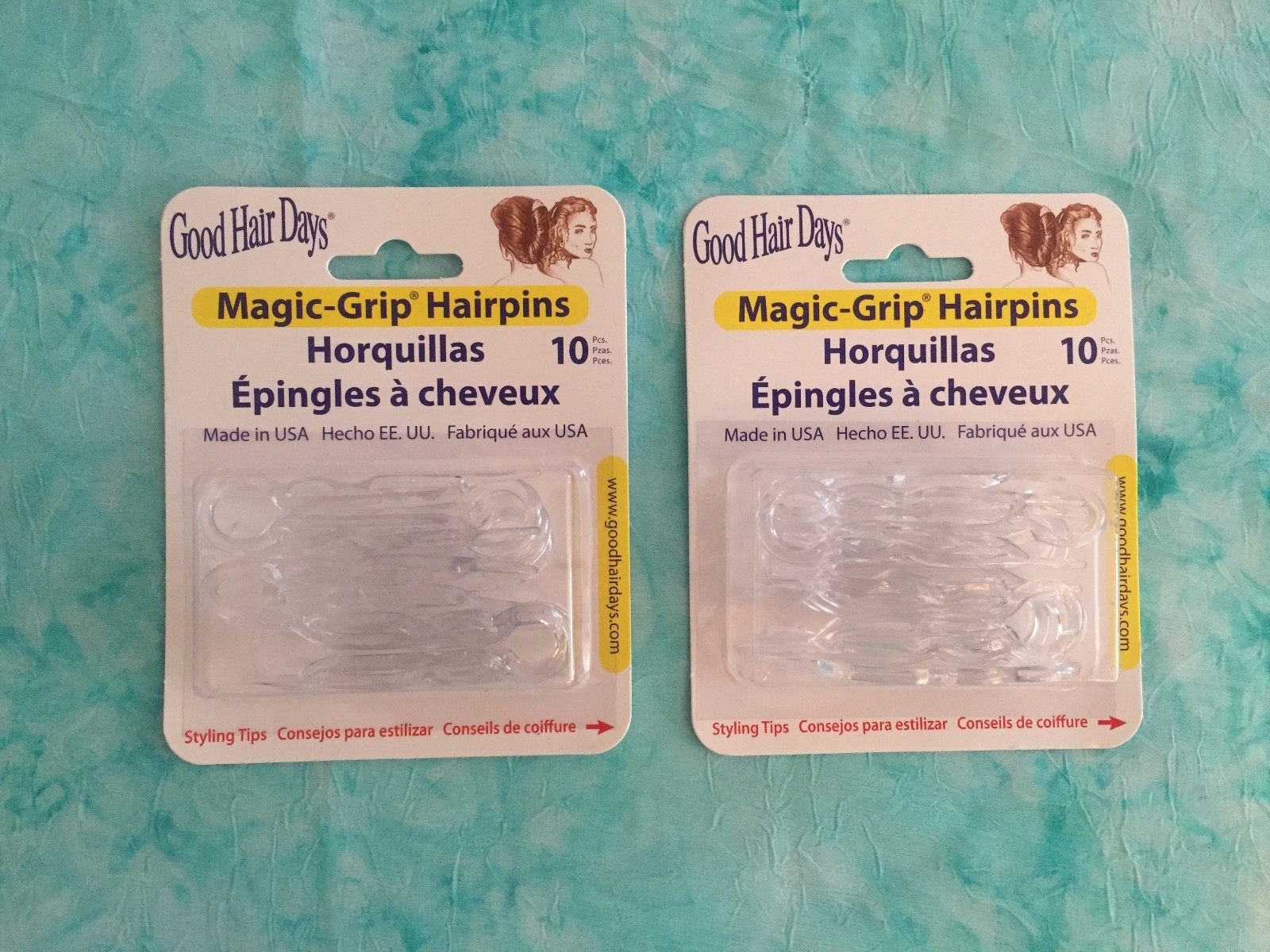 (2) Packs Magic Grip Hairpins 2 1/2″ (20) pcs./Clear by Good Hair Days
