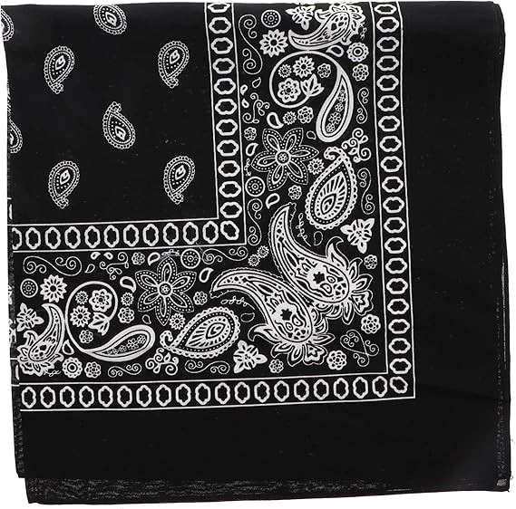Motique Accessories Extra Large Paisley Bandana 27×27 Inch