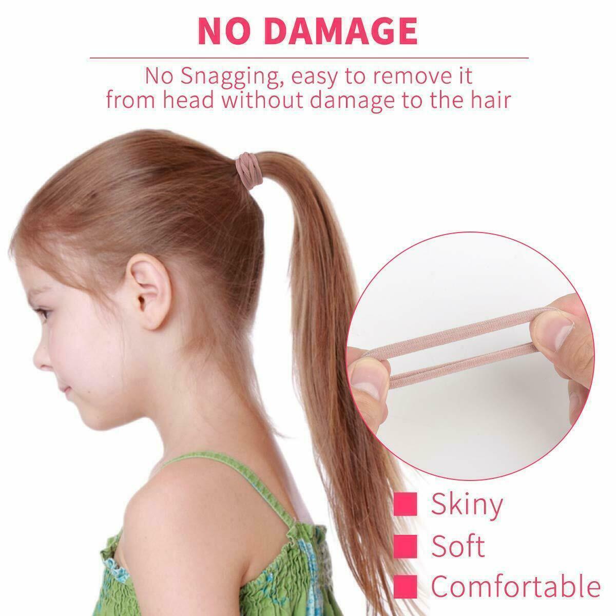 50Pcs Women Girls Seamless Hair Band Ties Rope Ring Elastic Ponytail Holder US