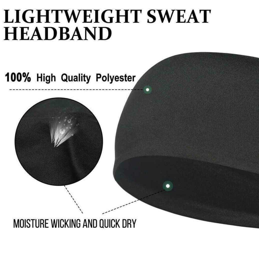 Sports Headband for Men Women Moisture Wicking Sweat Band Elastic Wide Hair Band